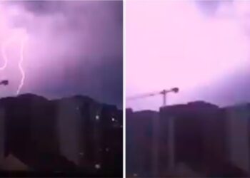 Lexuesi i MeteoBallkan kap momentin kur rrufeja godet fuqishëm në Ferizaj