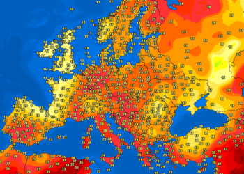 Temperaturat në Evropë dhe rajon!