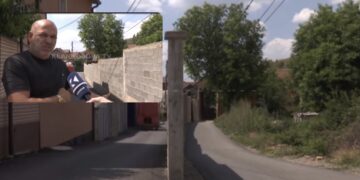 Fqinjët në Lipjan thonë se vendosën muri në mes të rrugës sepse nuk shkojnë mirë mes vete
