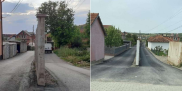 E çuditshme: Rruga në Lipjan e ndarë me mur