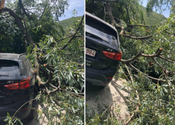Cikloni i afrohet Kosovës, pamje nga erërat e fuqishme në Pejë