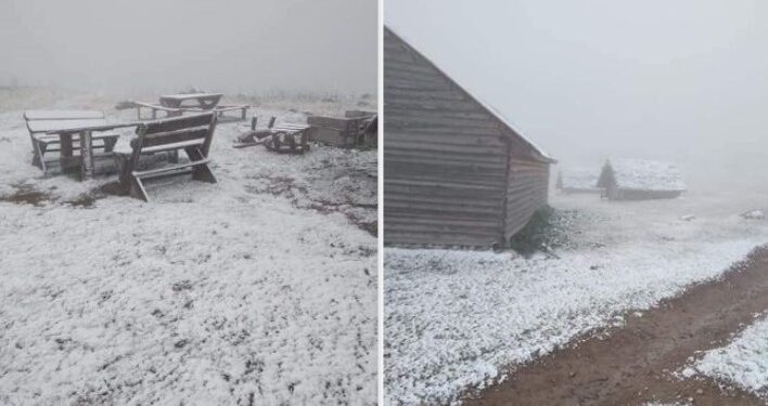 Bie bora e parë në Kosovë