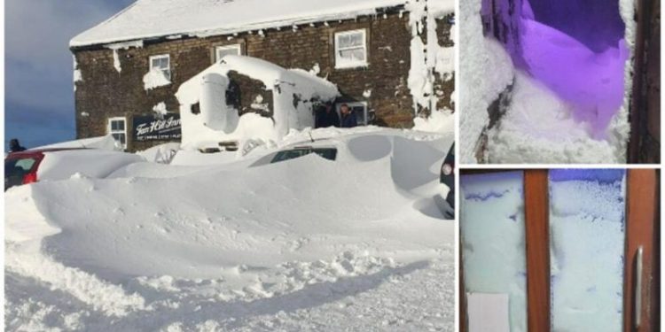 Për të katërtën ditë me radhë, 60 persona kanë mbetur të ngujuar në një klub në Britani për shkak të borës