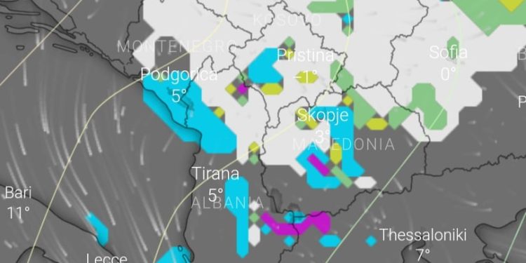 Fundjava me reshje të reja bore në shumë pjesë të Kosovës!