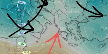 Masa ajrore anticiklonike stabilizion motin për një kohë shumë të shkurtër!