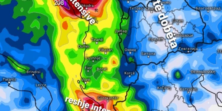 Afrohen reshje të reja atmosfeike!