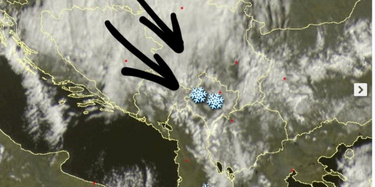 Afrohet një sistem vranësirash me reshje bore!