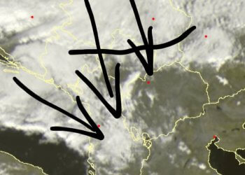 Fronti i dobët i ftohtë ajror sjellë reshje kalimtare!