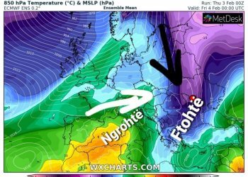 Gjendja sinoptike dhe tendencat për ditët e ardhshme!