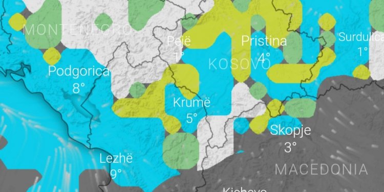 Fronti i shpejtë dhe potent sjell reshje të dendura nesër në Kosovë!