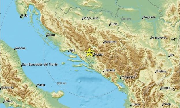 Tërmet i fuqishëm në Bosnjë dhe Hercegovinë