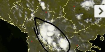 Rrebeshe të fuqishme në perëndim të Maqedonisë këtë mesditë!