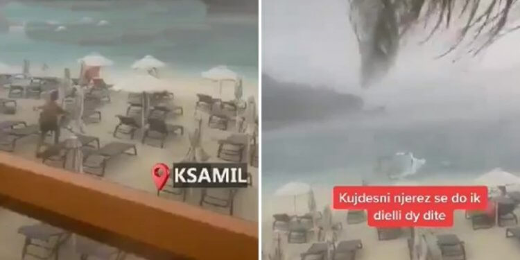 Fortunë e madhe edhe në Ksamil, era “fluturon” çdo gjë
