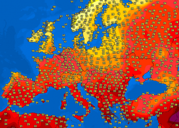 Temperaturat në tërë Evropën këtë paradite!