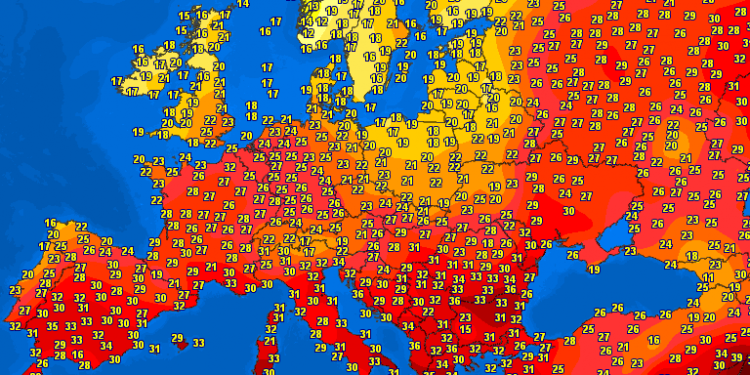 Temperaturat në tërë Evropën këtë paradite!