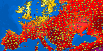 E tërë Evropa “në të kuqen” sot, Ballkani më i nxehti!