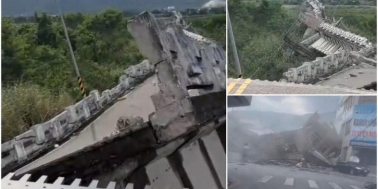 Pamje të reja nga tërmeti rrëqethës që goditi Tajvanin, lëkundjet e fuqishme shkatërruan ndërtesat e urat!