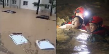 Tajfuni në Korenë e Jugu mbyt njerëz në parkingje, qindra vetura nuk kanë shpëtim nga uji