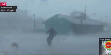Uragani Ian mbërrin në Florida, gazetari në lidhje direkte rrezikon jetën
