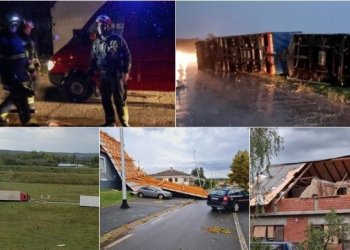 Stuhitë e forta godasin edhe në Kroaci, shkatërruan çati, përmbysen kamionë dhe dëmtuan shumë automjete!