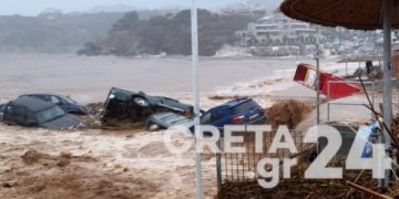 Gjendje emergjente ne Kretë, stuhitë e fuqishme dhe reshjet e rrëmbyeshme shkaktojnë edhe dëme në njerëz