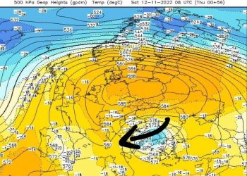 Cikloni nga Karpatet në rajonin tonë dhe në drejtim të Italisë!