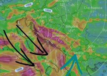 Cikloni pritet të sjellë reshje më të dendura në Shqipëri e më të pakta në Kosovë!