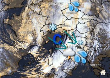 Cikloni sjellë shi dhe borë në Evropë!