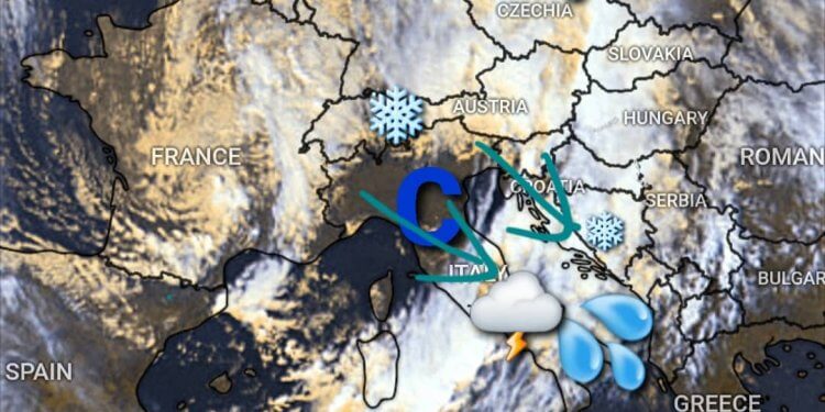 Cikloni sjellë shi dhe borë në Evropë!