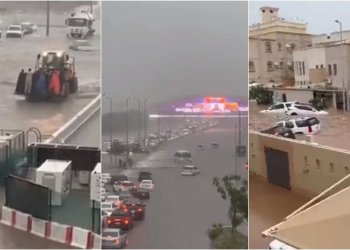 Rrugët shndërrohen në lumenj, uji ‘merr makinat me vete’ – përmbytje të mëdha në Arabinë Saudite