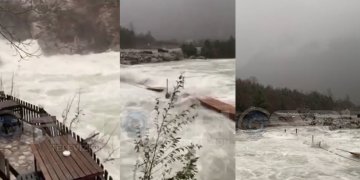 Reshje të mëdha të shiut, pamje dramatike nga Shkodra