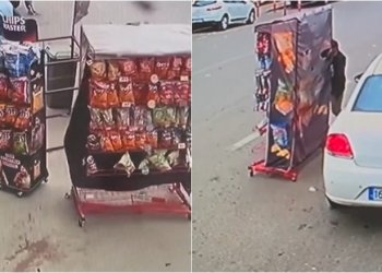 Erërat e forta në Turqi, shikoni këtë video qesharake