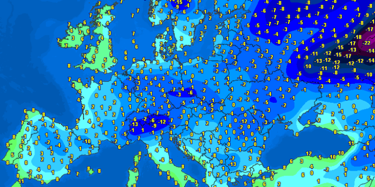 Temperaturat në Evropë, rajon dhe gjendja sinoptike!