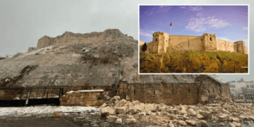 Shembet Kështjella historike e Gaziantep, shikoni çfarë ka mbetur pas tërmetit fatal në Turqi