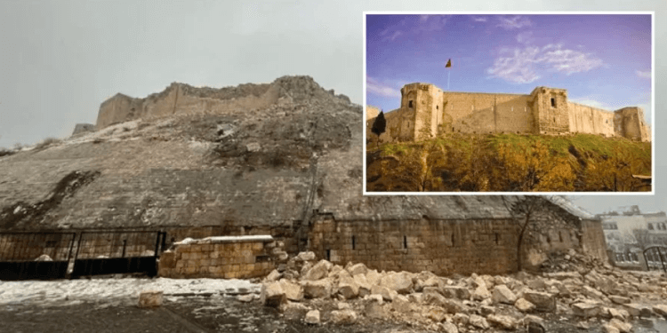 Shembet Kështjella historike e Gaziantep, shikoni çfarë ka mbetur pas tërmetit fatal në Turqi