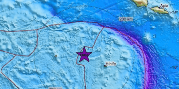 Një tërmet i fortë godet Oqeanin Paqësor