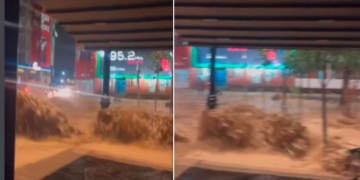 Reshje të mëdha shiu, Peja vërshohet nga uji