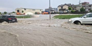 Tetë shtëpi të vërshuara nga reshjet e mëdha të shiut në Prishtinë