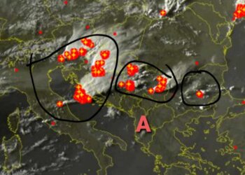 Stuhitë aktive në shumë vise të Ballkanit në këto çaste!