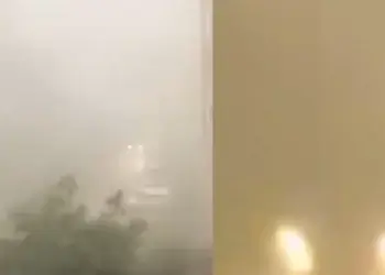 Pamje nga stuhia e fuqishme dje në Lipjan