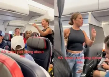 Video dramatike/ Gruaja kërkon të dalë nga avioni pasi pasagjeri ulur pranë saj ‘nuk është i vërtetë’ (video-foto)
