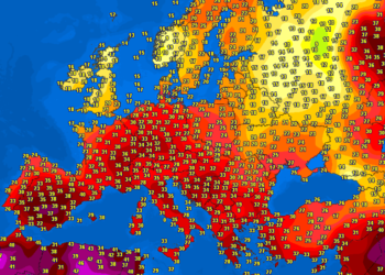 Temperaturat dhe stuhitë në Evropë dhe rajon!