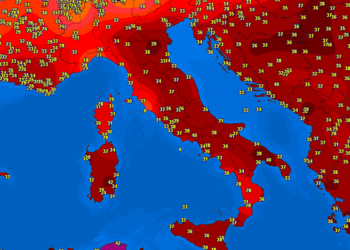 Italia dhe Ballkani në kulmin e nxehtësisë, temperaturat reale!