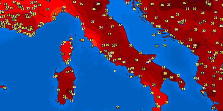Italia dhe Ballkani në kulmin e nxehtësisë, temperaturat reale!