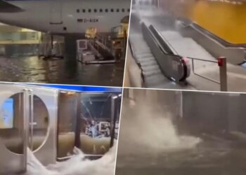 Kaos total: Aeroporti i Frankfurtit përmbytet në ujë, shtyhen mbi 70 fluturime
