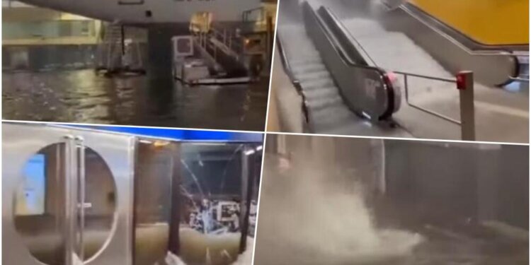 Kaos total: Aeroporti i Frankfurtit përmbytet në ujë, shtyhen mbi 70 fluturime