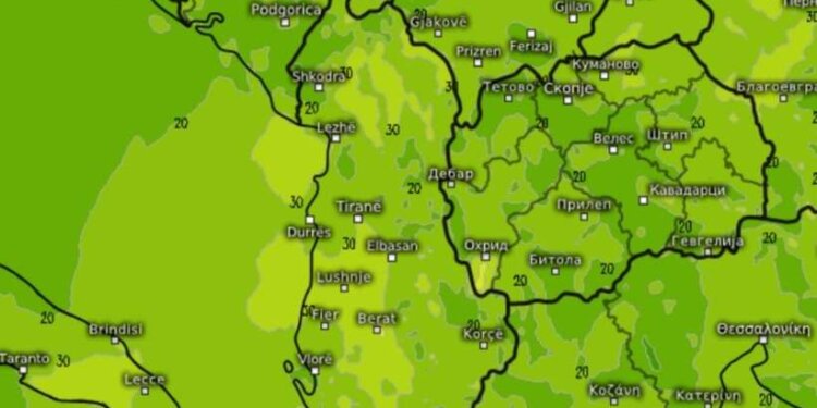 Javë me mot mjaft të nxehtë, kur priten rrebeshe lokale shiu?!