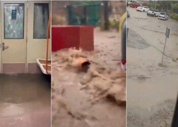 Shira të dendur në Spanjë, shikoni pamjet