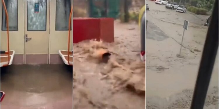 Shira të dendur në Spanjë, shikoni pamjet