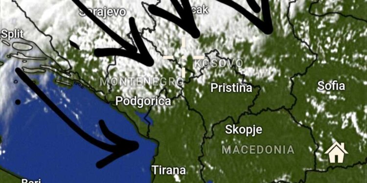 Afrohet fronti i ftohtë,  shiu dhe ndryshimi i motit!